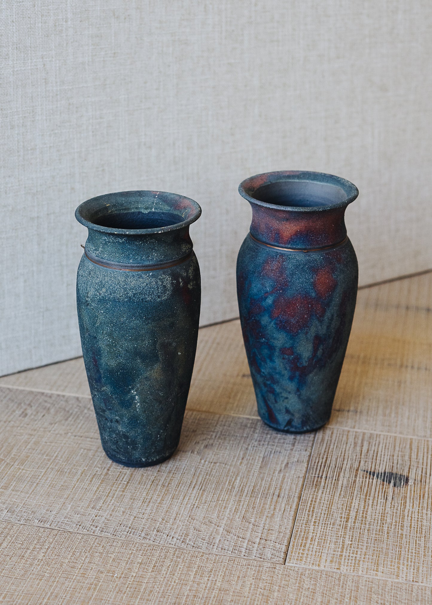 Vintage Western-Style Raku Pottery (set of 2)